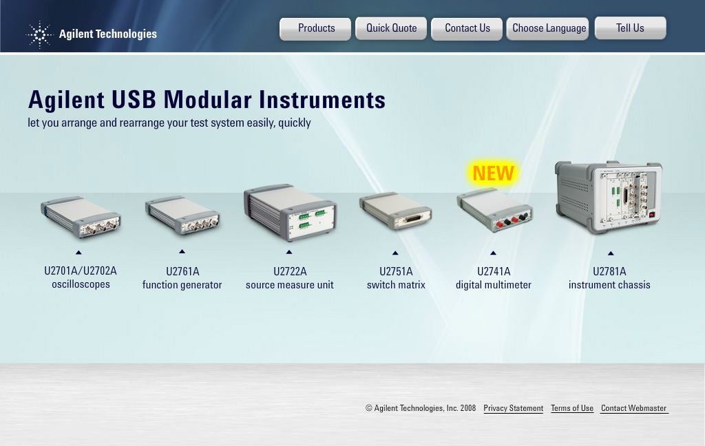 Agilent Technologies Basic Instruments website