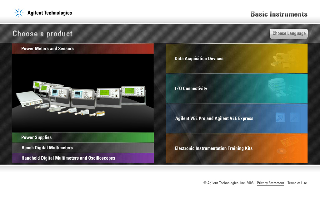 Agilent Technologies Basic Instruments website