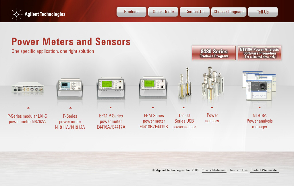Agilent Technologies Basic Instruments website