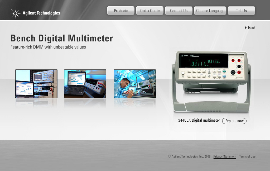 Agilent Technologies Basic Instruments website