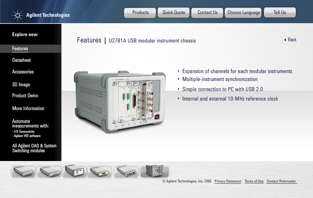 Agilent Technologies Basic Instruments website