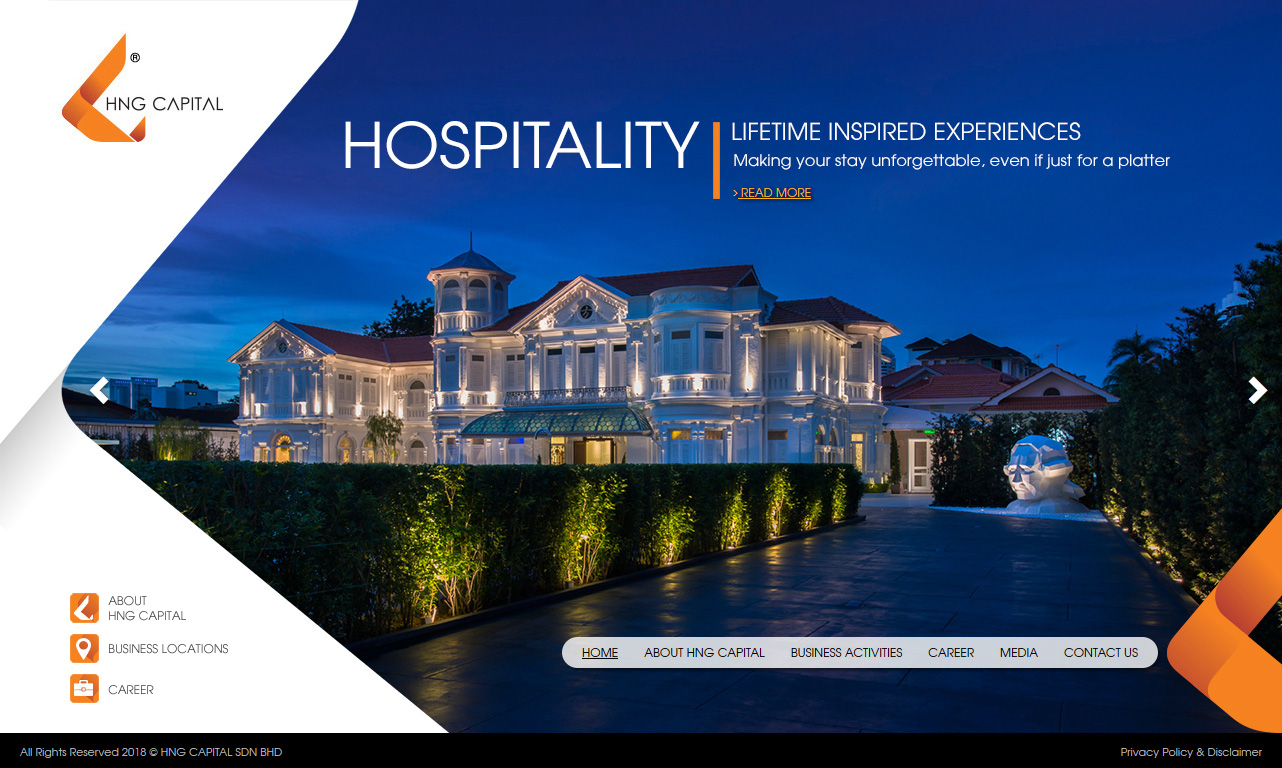 HNG Capital website