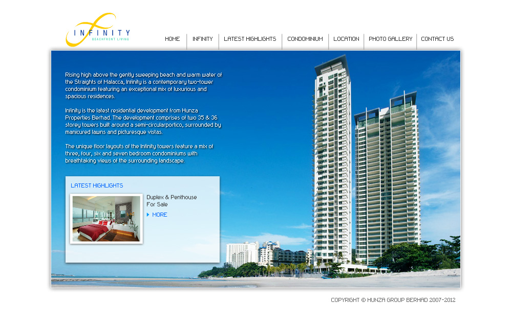 Hunza Infinity website