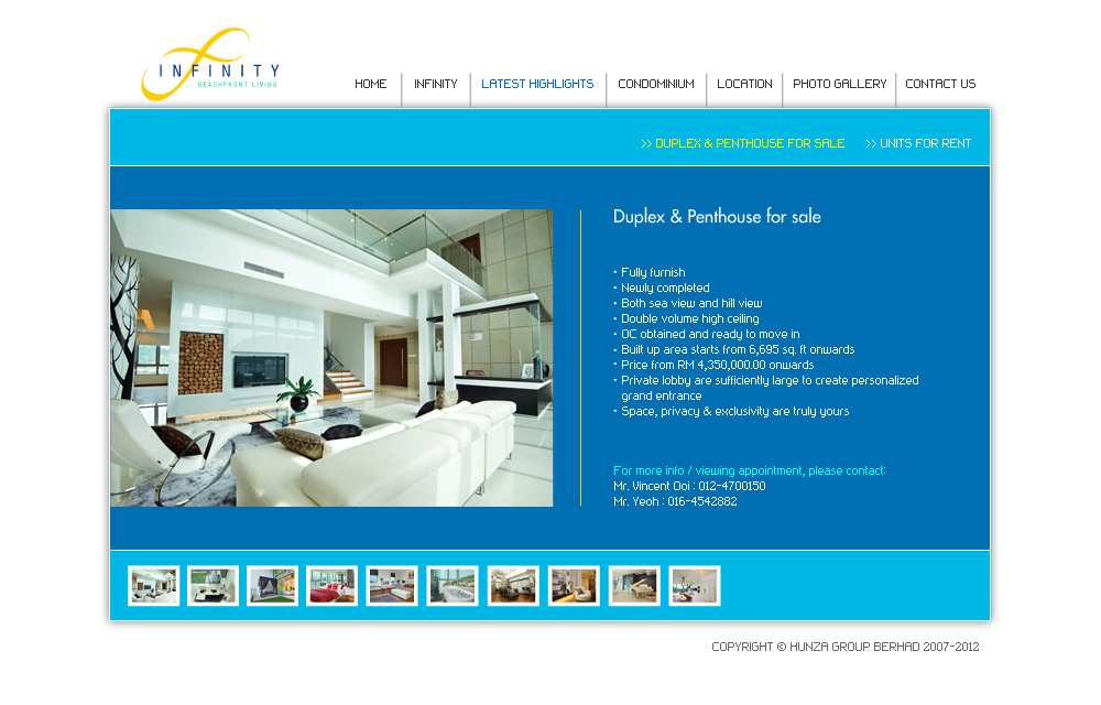 Hunza Infinity website