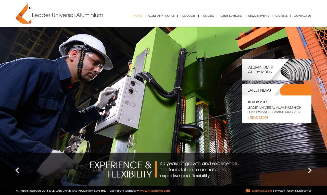 Leader Metal website