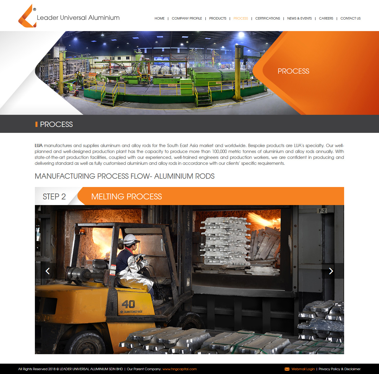 Leader Metal website